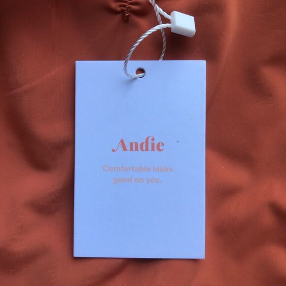 Andie NWT The Symi Sustainable High Leg Cut Low Rise Bikini Bottom Cedar Large - Picture 10 of 13